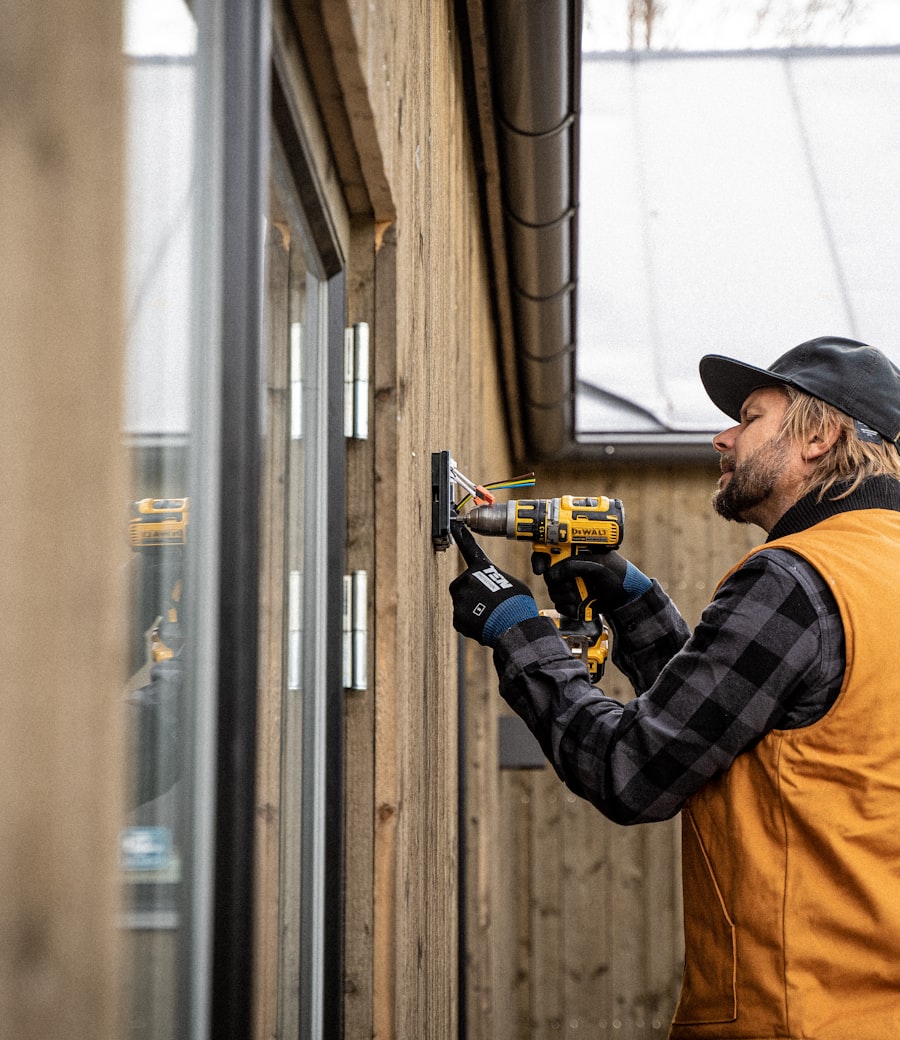 Licensed electrician working on an electrical installation