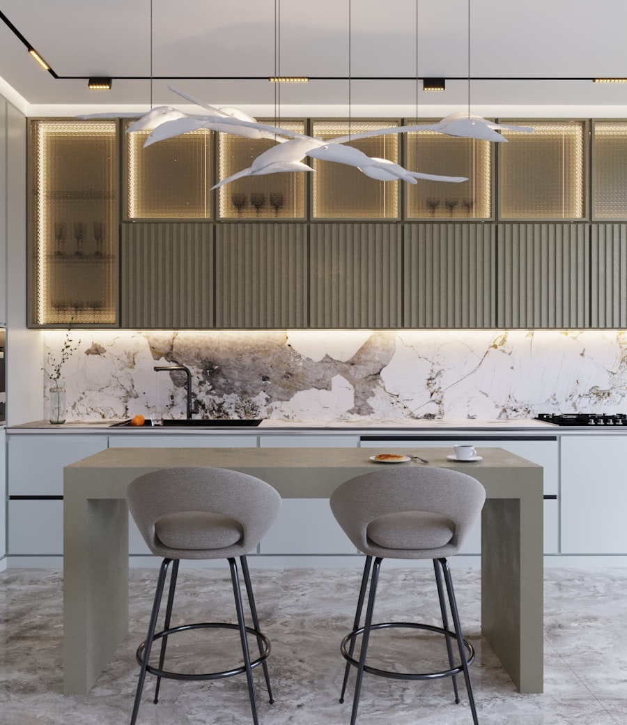 Beautifully remodeled modern kitchen with island
