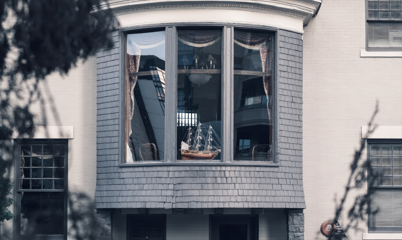 Large custom bay window with natural light